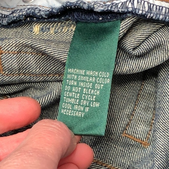 Lauren Ralph Lauren bootcut jeans patched embroidered embellished 10” rise 6 - Picture 9 of 9